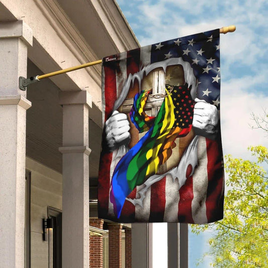 Christian Flag, LGBT Christian Cross America U S House Flag, Jesus Christ Flag