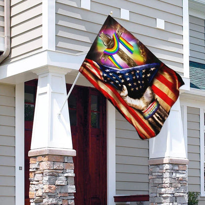 Christian Flag, LGBT Pride Christian Cross House Flag, Jesus Christ Flag