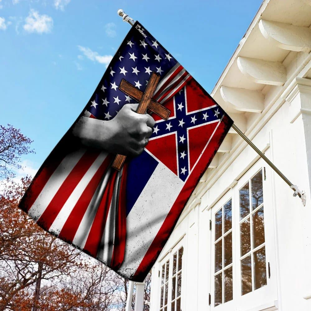 Christian Flag, Mississippi Christian Cross House Flags, Jesus Christ Flag