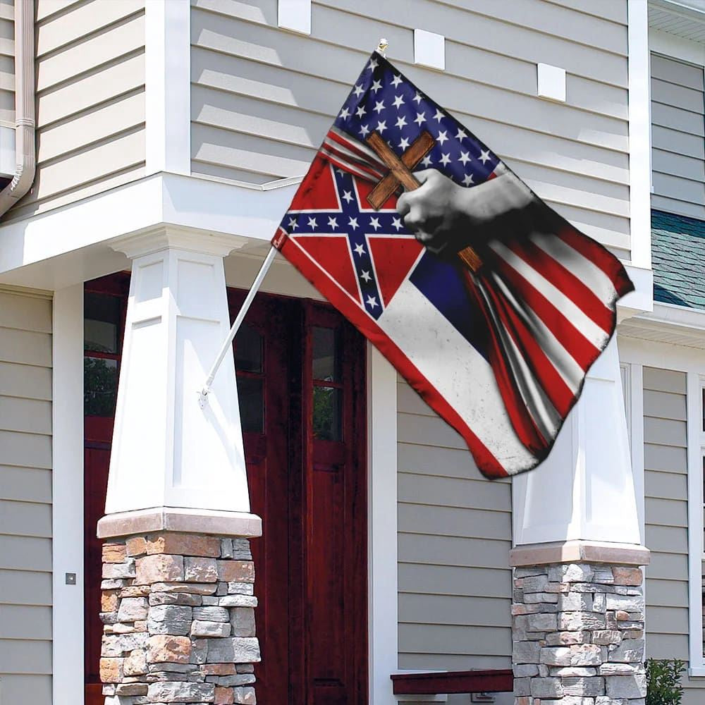 Christian Flag, Mississippi Christian Cross House Flags, Jesus Christ Flag