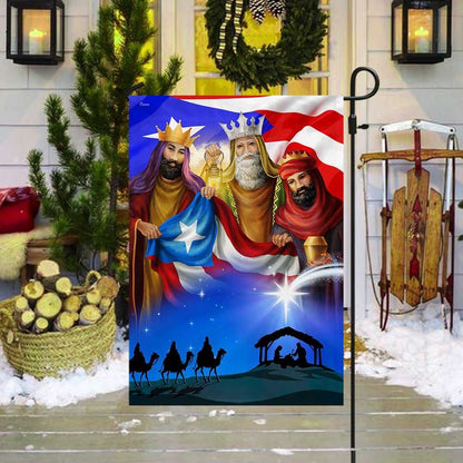 Christian Flag, Nativity Of Jesus Three Kings Three Wise Men Puerto Rico Flag, Outdoor House Flags, Jesus Christ Flag