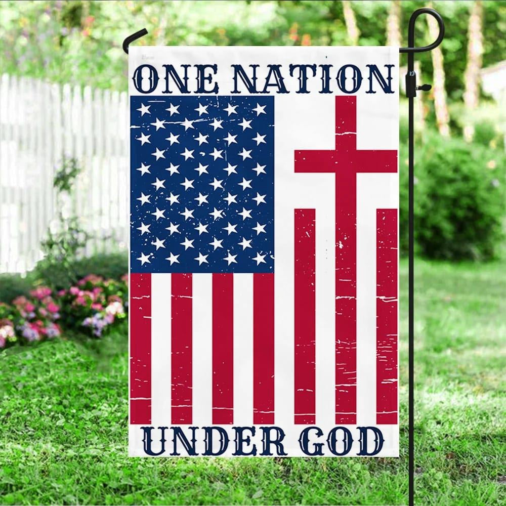 Christian Flag, One Nation Under God American House Flag, Outdoor Religious Flags, Jesus Christ Flag
