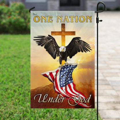 Christian Flag, One Nation Under God Christian Eagle House Flags, Jesus Christ Flag