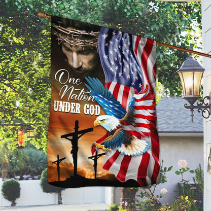 Christian Flag, One Nation Under God, Jesus Christian American Eagle Flag, Jesus Christ Flag