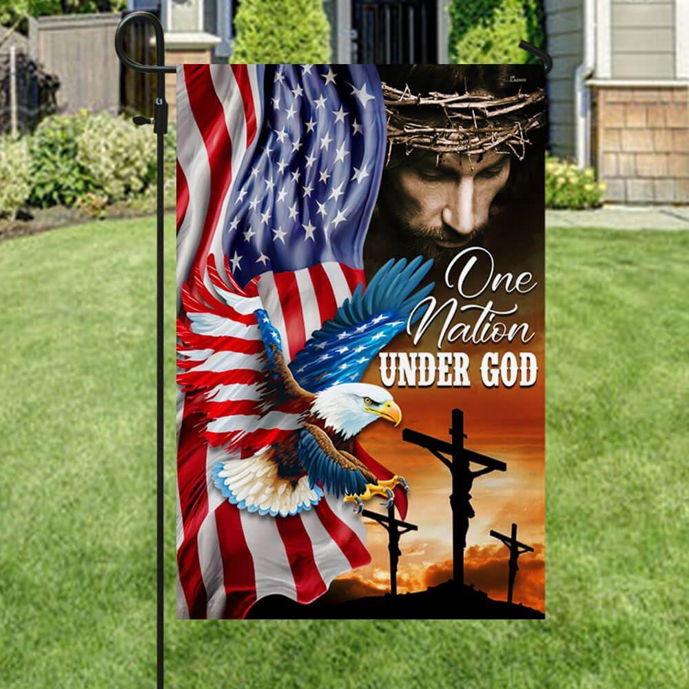 Christian Flag, One Nation Under God, Jesus Christian American Eagle Flag, Jesus Christ Flag