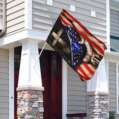 Christian Flag, Paramedic Christian Cross American House Flags, Jesus Christ Flag
