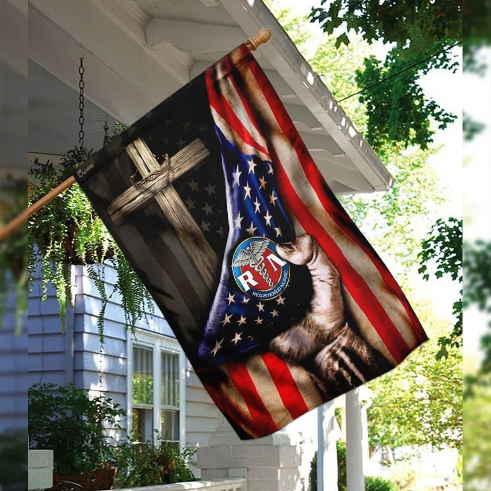 Christian Flag, Registered Nurse Christian Cross America House Flags, Jesus Christ Flag