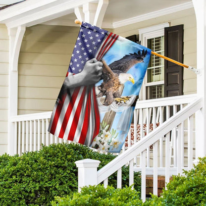 Christian Flag, The Eagle And The Cross Christian House Flag, Outdoor Religious Flags, Jesus Christ Flag