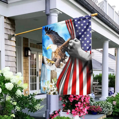 Christian Flag, The Eagle And The Cross Christian House Flag, Outdoor Religious Flags, Jesus Christ Flag