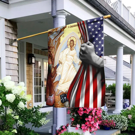 Christian Flag, The Resurrection Of Jesus Christ House Flag, Outdoor Religious Flags, Jesus Christ Flag