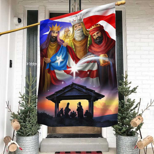 Christian Flag, Three Kings, Three Wise Men, Nativity Of Jesus, Puerto Rico Flag, Outdoor House Flags, Jesus Christ Flag