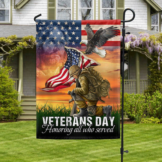 Christian Flag, Veterans Day Honoring All Who Served Kneeling Soldier American Flag, Outdoor House Flags, Jesus Christ Flag
