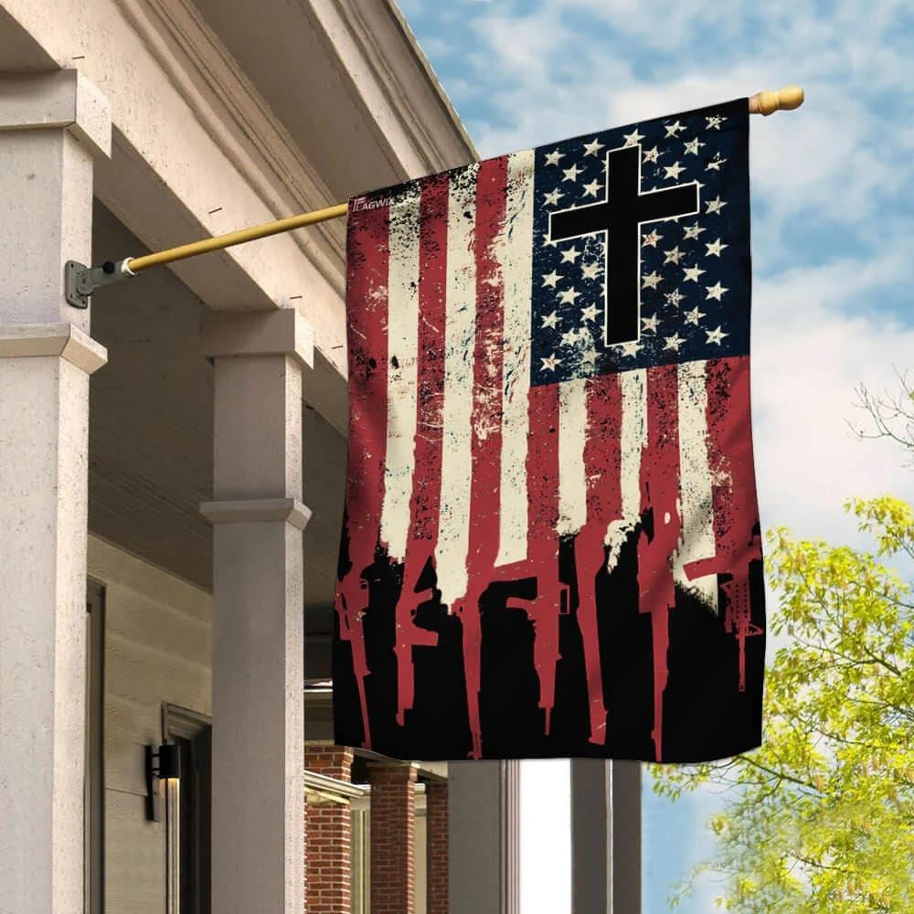 Christian Flag, We The People 2nd Amendment Christian Cross US House Flags, Jesus Christ Flag