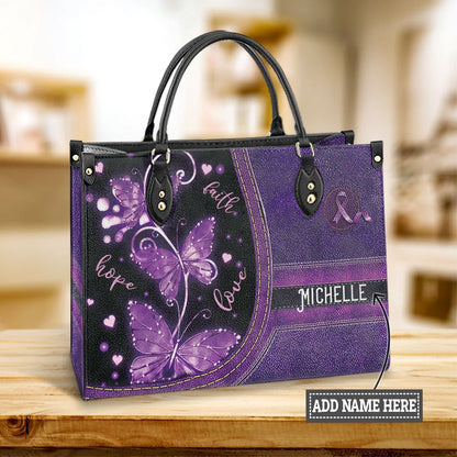 Christian Handbags, Personalized Custom Name Faith Leather Handbag, Best Mother's Day Gifts, Religious Bag, Christian Bag