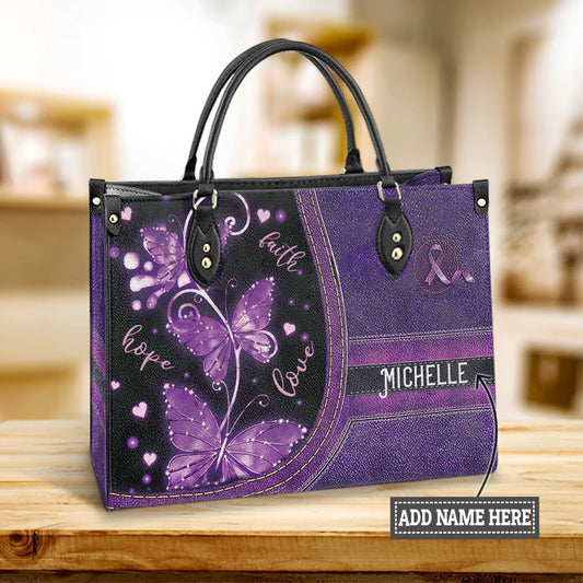 Christian Handbags, Personalized Custom Name Faith Leather Handbag, Best Mother's Day Gifts, Religious Bag, Christian Bag