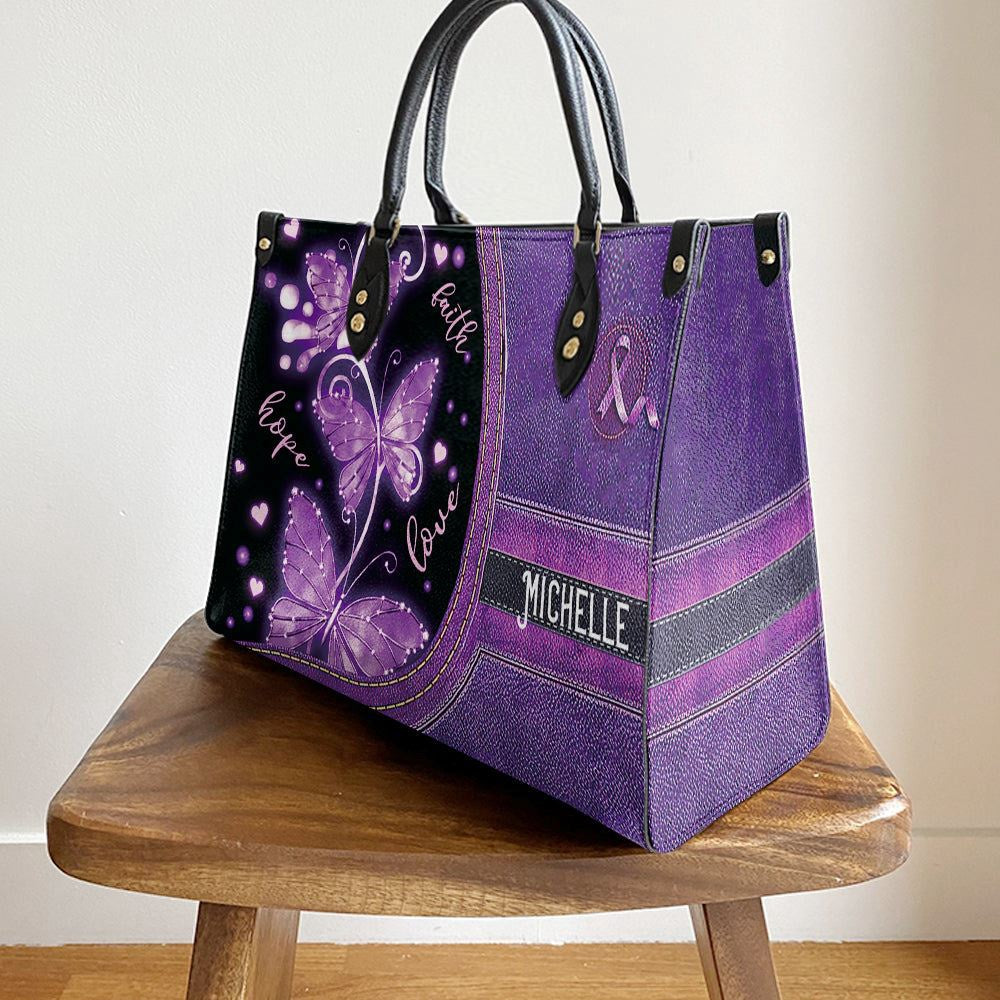 Christian Handbags, Personalized Custom Name Faith Leather Handbag, Best Mother's Day Gifts, Religious Bag, Christian Bag