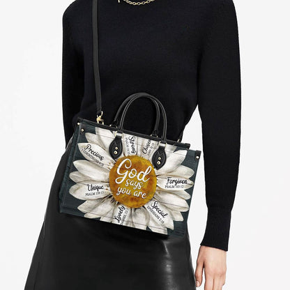 Christian Handbags, Personalized Faith Daisy Leather Handbag, Best Mother's Day Gifts, Religious Bag, Christian Bag