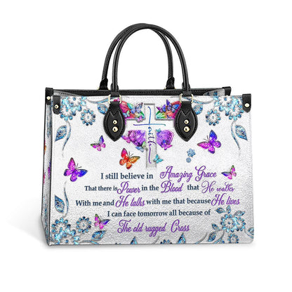Christian Handbags, Personalized Faith I Still Believe 3 Leather Handbag, Gift For Grandmothers, Religious Bag, Christian Bag