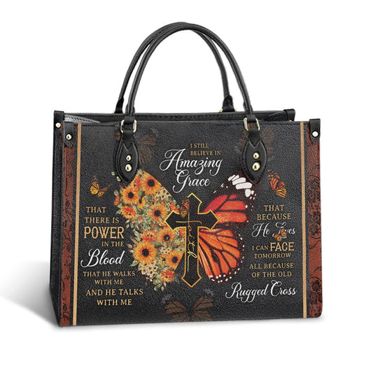 Christian Handbags, Personalized Faith I Still Believe 4 Leather Handbag, Gift For Grandmothers, Religious Bag, Christian Bag