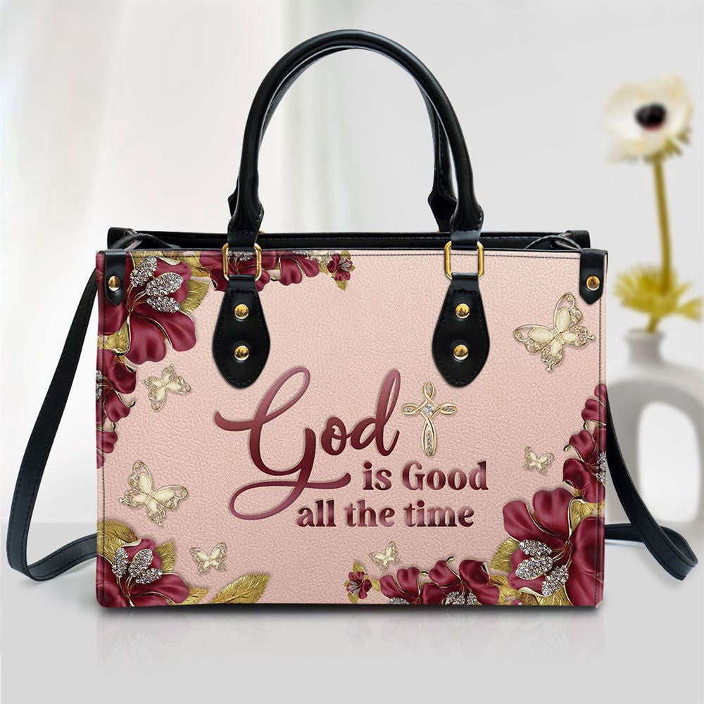 Christian Handbags, Personalized Gorgeous Christian Leather Handbag, God Is Good All The Time, Religious Bag, Christian Bag