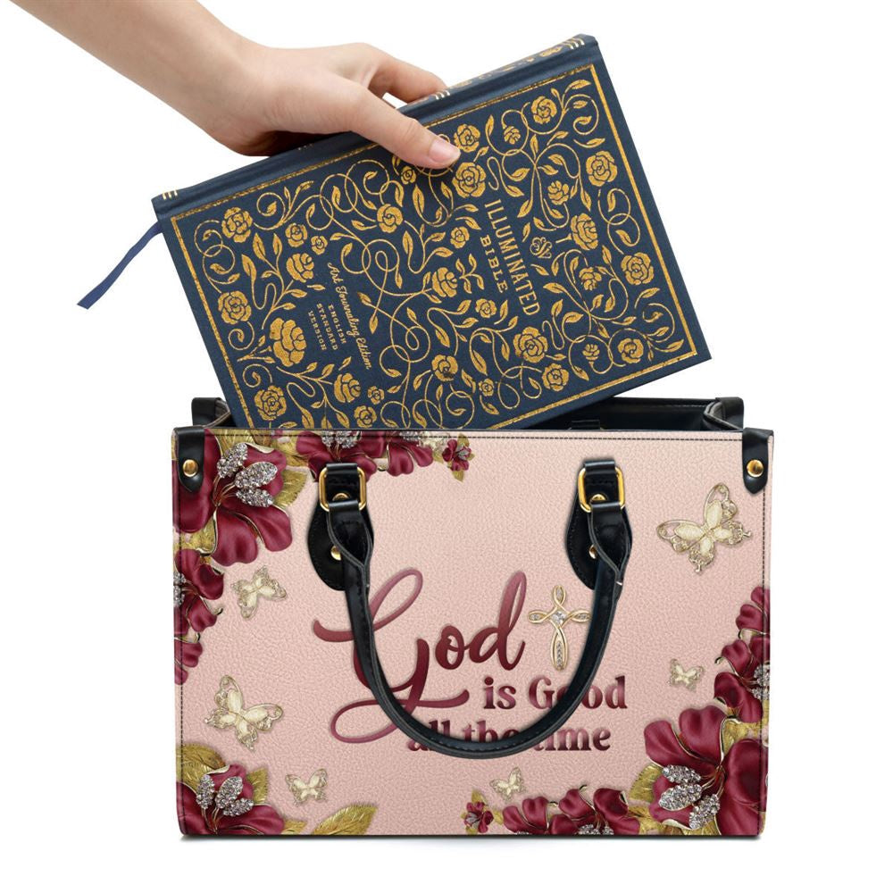 Christian Handbags, Personalized Gorgeous Christian Leather Handbag, God Is Good All The Time, Religious Bag, Christian Bag