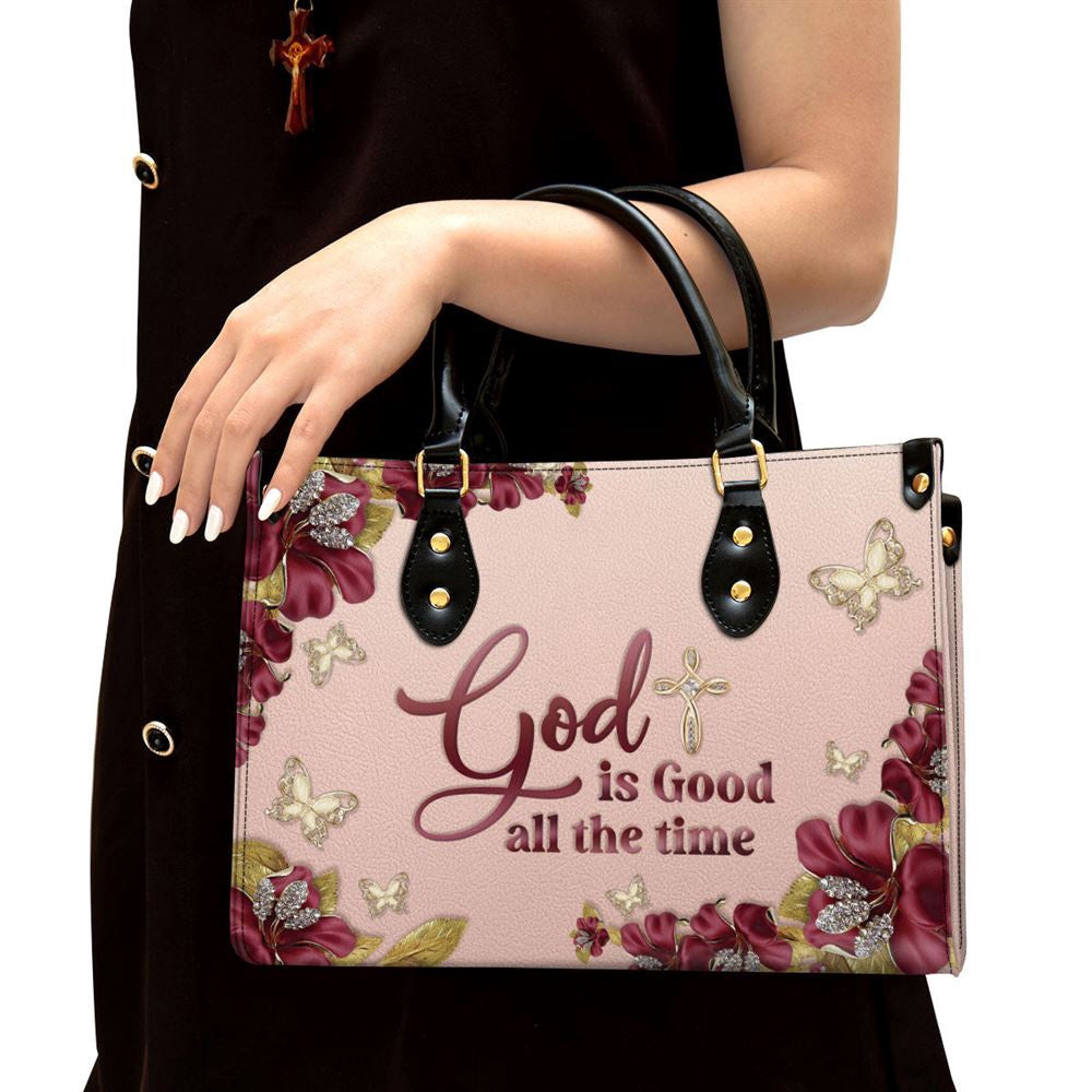 Christian Handbags, Personalized Gorgeous Christian Leather Handbag, God Is Good All The Time, Religious Bag, Christian Bag