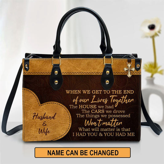 Christian Handbags, Personalized I Had You And You Had Me Lovely Leather Handbag, Religious Bag, Christian Bag