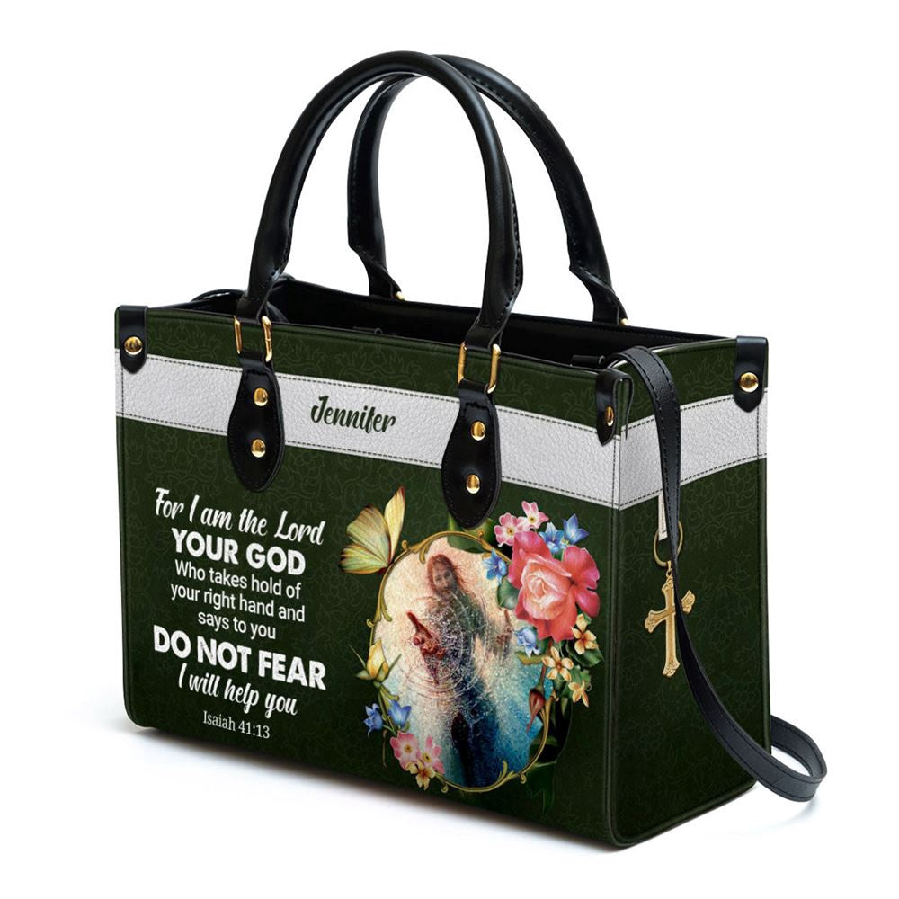 Christian Handbags, Personalized I Will Help You Leather Handbag, Religious Bag, Christian Bag