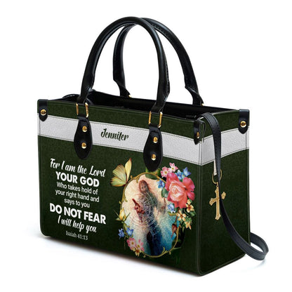 Christian Handbags, Personalized I Will Help You Leather Handbag, Religious Bag, Christian Bag