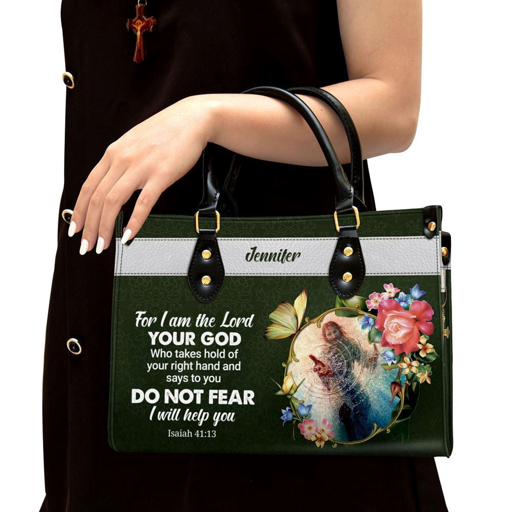 Christian Handbags, Personalized I Will Help You Leather Handbag, Religious Bag, Christian Bag