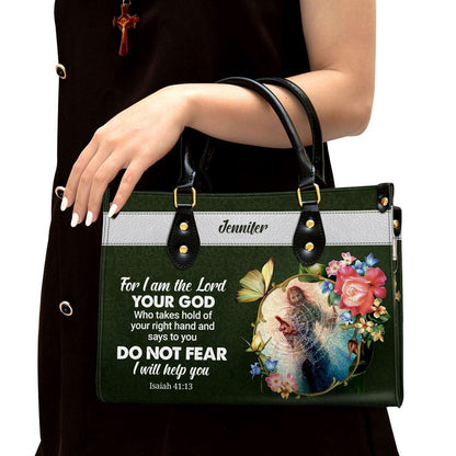 Christian Handbags, Personalized I Will Help You Leather Handbag, Religious Bag, Christian Bag