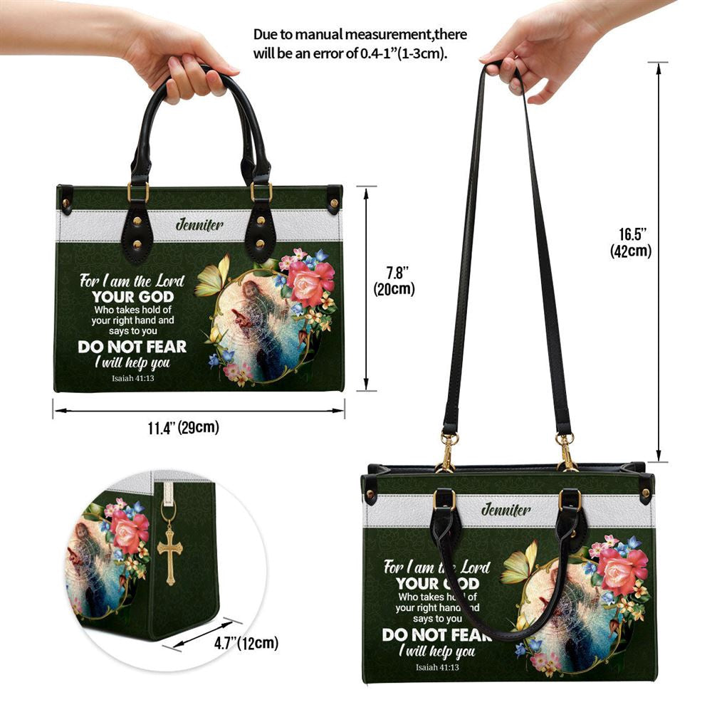 Christian Handbags, Personalized I Will Help You Leather Handbag, Religious Bag, Christian Bag