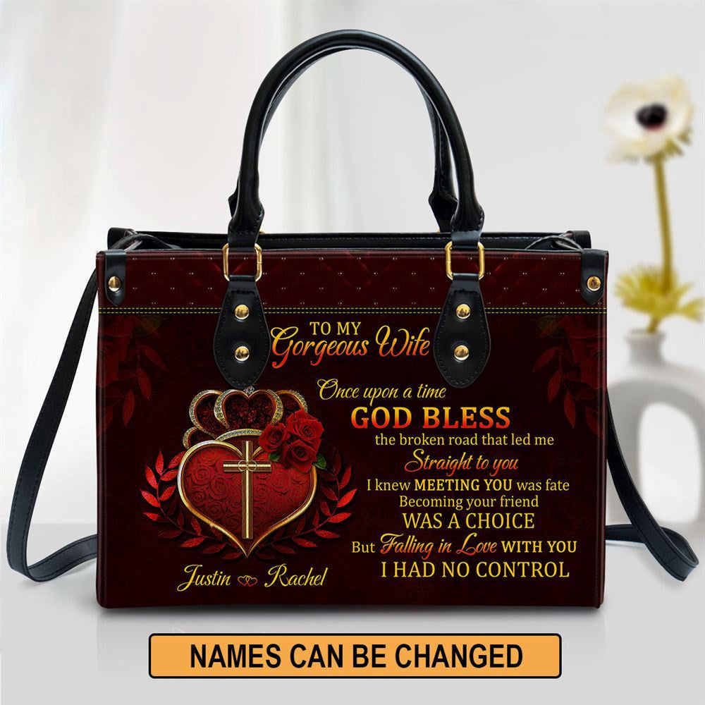 Christian Handbags, Personalized Meeting You Was Fate Christian Anniversary Gifts From Husband To Wife, Religious Bag, Christian Bag