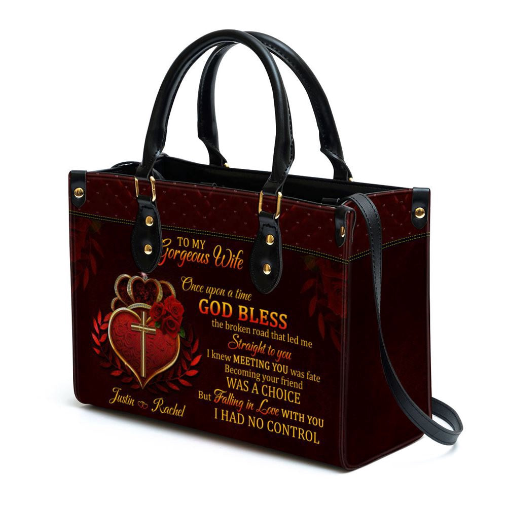 Christian Handbags, Personalized Meeting You Was Fate Christian Anniversary Gifts From Husband To Wife, Religious Bag, Christian Bag