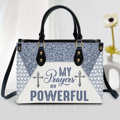 Christian Handbags, Personalized My Prayers Are Powerful Gorgeous Leather Handbag, Religious Bag, Christian Bag