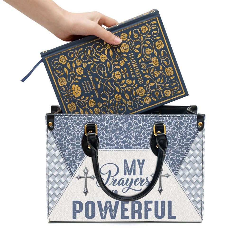 Christian Handbags, Personalized My Prayers Are Powerful Gorgeous Leather Handbag, Religious Bag, Christian Bag