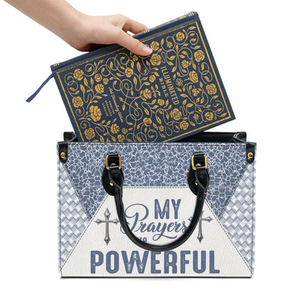 Christian Handbags, Personalized My Prayers Are Powerful Gorgeous Leather Handbag, Religious Bag, Christian Bag