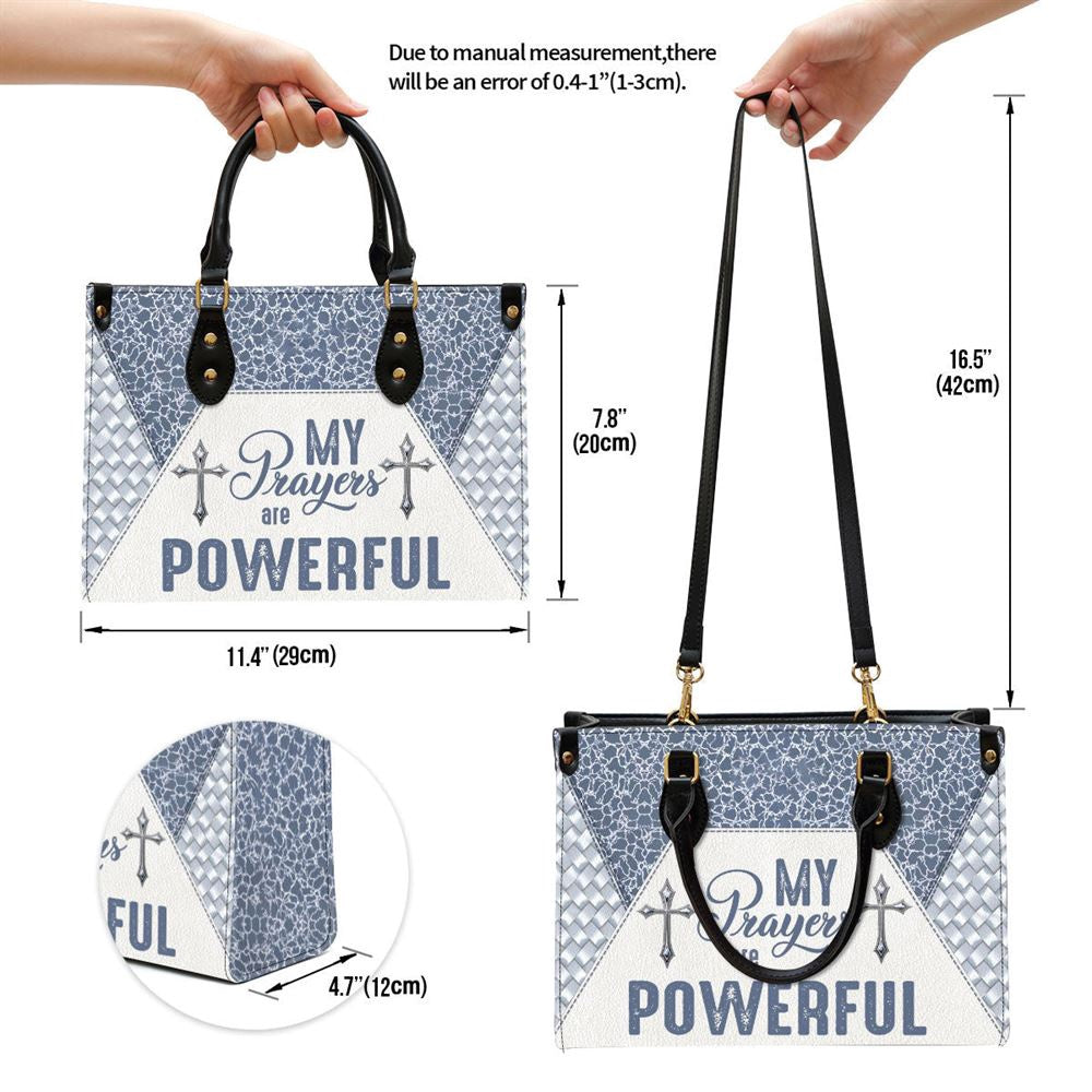 Christian Handbags, Personalized My Prayers Are Powerful Gorgeous Leather Handbag, Religious Bag, Christian Bag