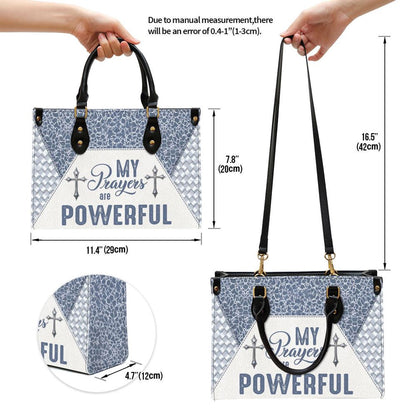 Christian Handbags, Personalized My Prayers Are Powerful Gorgeous Leather Handbag, Religious Bag, Christian Bag