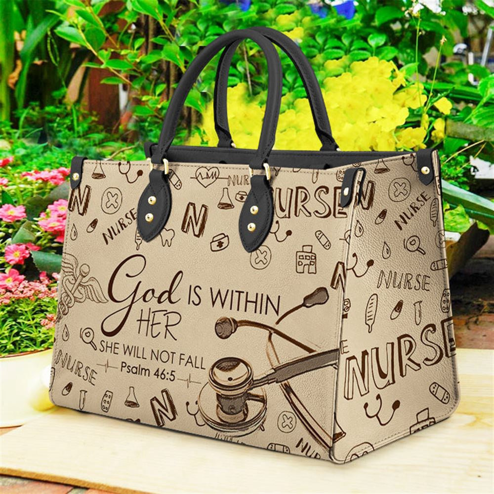 Christian Handbags, Personalized Nurse Faith Leather Handbag, Best Mother's Day Gifts, Religious Bag, Christian Bag