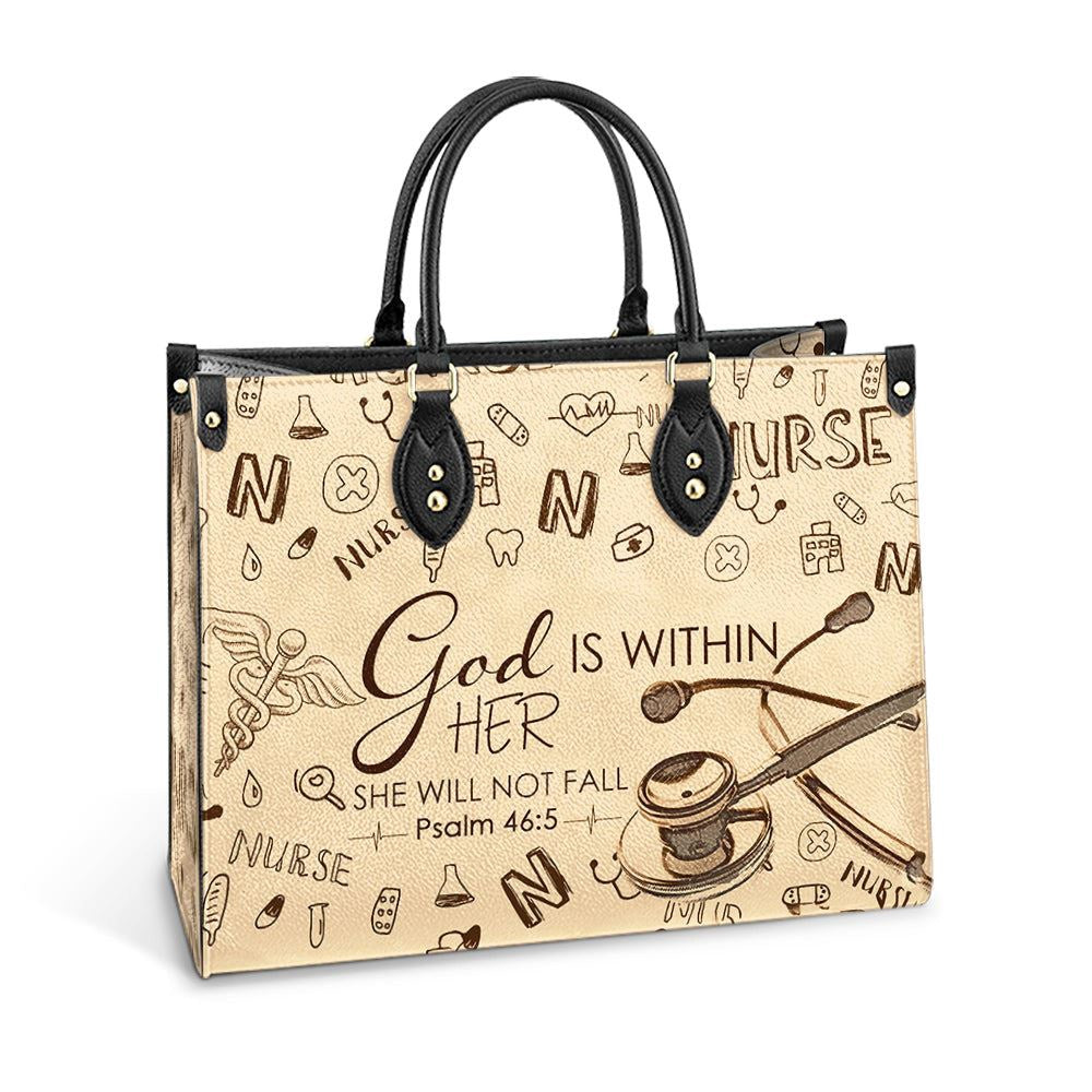 Christian Handbags, Personalized Nurse Faith Leather Handbag, Best Mother's Day Gifts, Religious Bag, Christian Bag