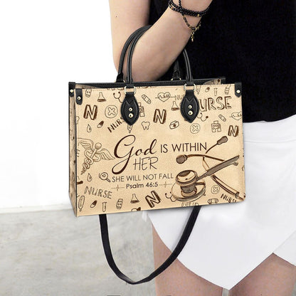 Christian Handbags, Personalized Nurse Faith Leather Handbag, Best Mother's Day Gifts, Religious Bag, Christian Bag