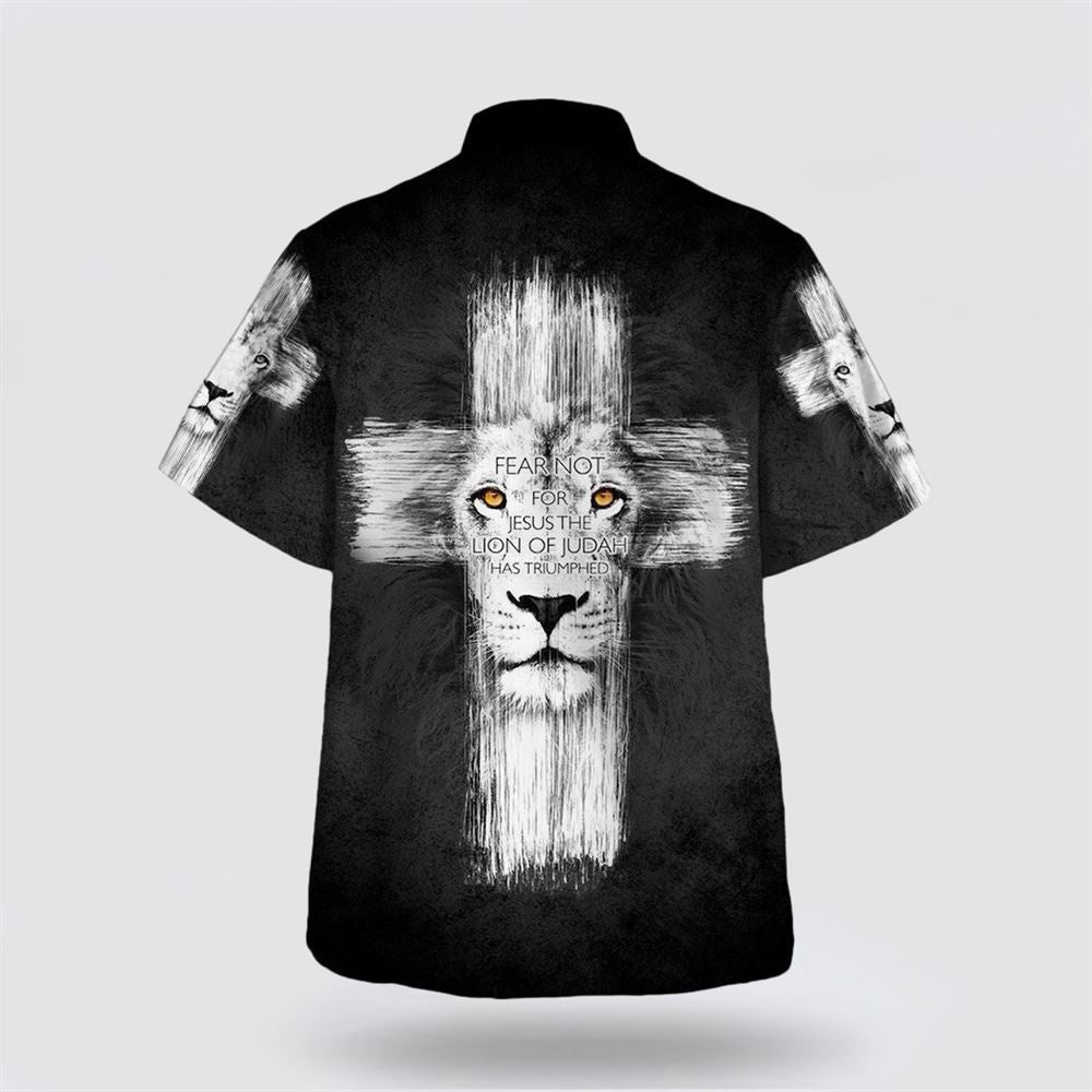 Christian Hawaiian Shirt, Fear Not For Jesus The Lion Judah Has Triumphed Hawaiian Shirt