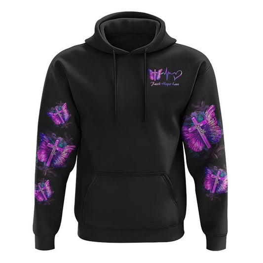 Christian Hoodie, Faith Butterfly Dreamcatcher Galaxy All Over Print 3D Hoodie, Christian Apparel Hoodies