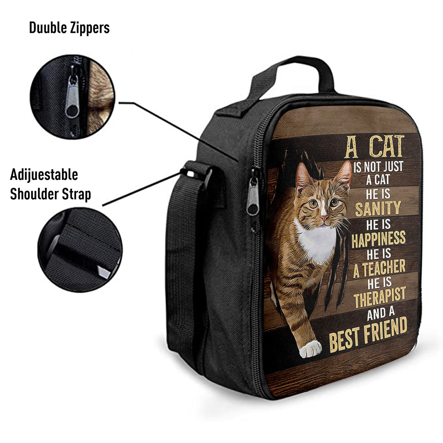 Christian Lunch Bag, A Cat Is Not Just A Cat Lunchbag, Lunch Bag, Lunch Bags For Adults