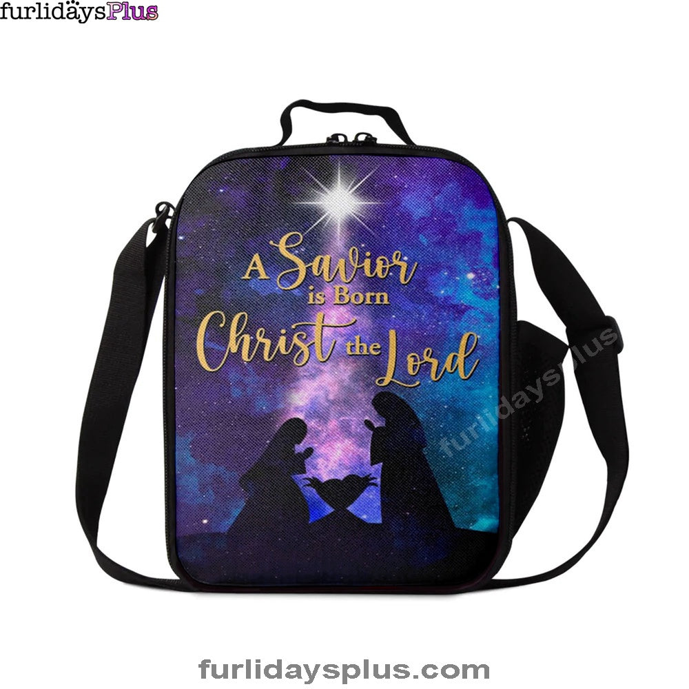 Christian Lunch Bag, A Savior Is Born Christ The Lord Christian Christmas Lunch Bag, Lunch Bag, Lunch Bags For Adults