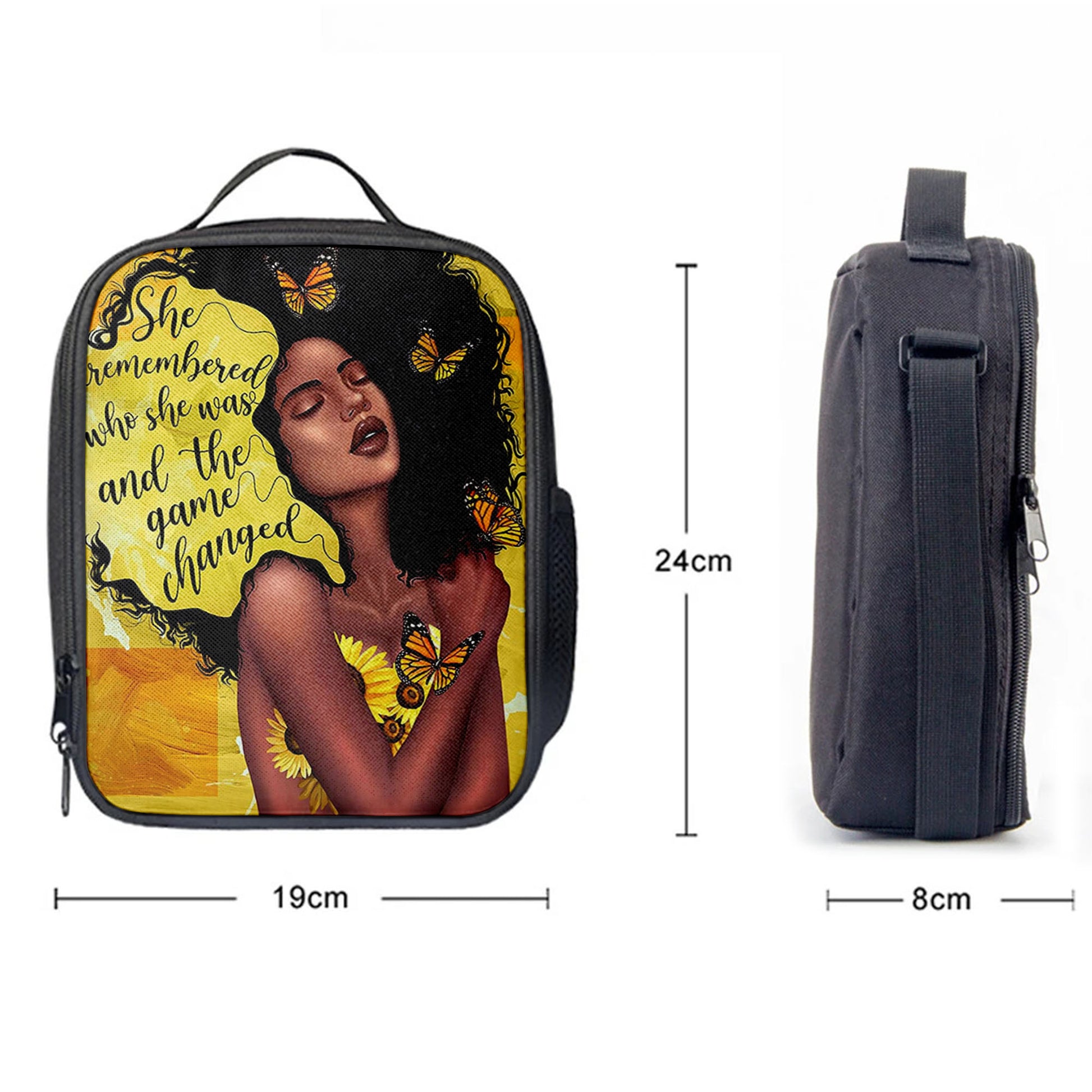 Christian Lunch Bag, African American Woman Black Lunchbag, She Remembered Who She Was And The Game Changed Lunchbag, Lunch Bag