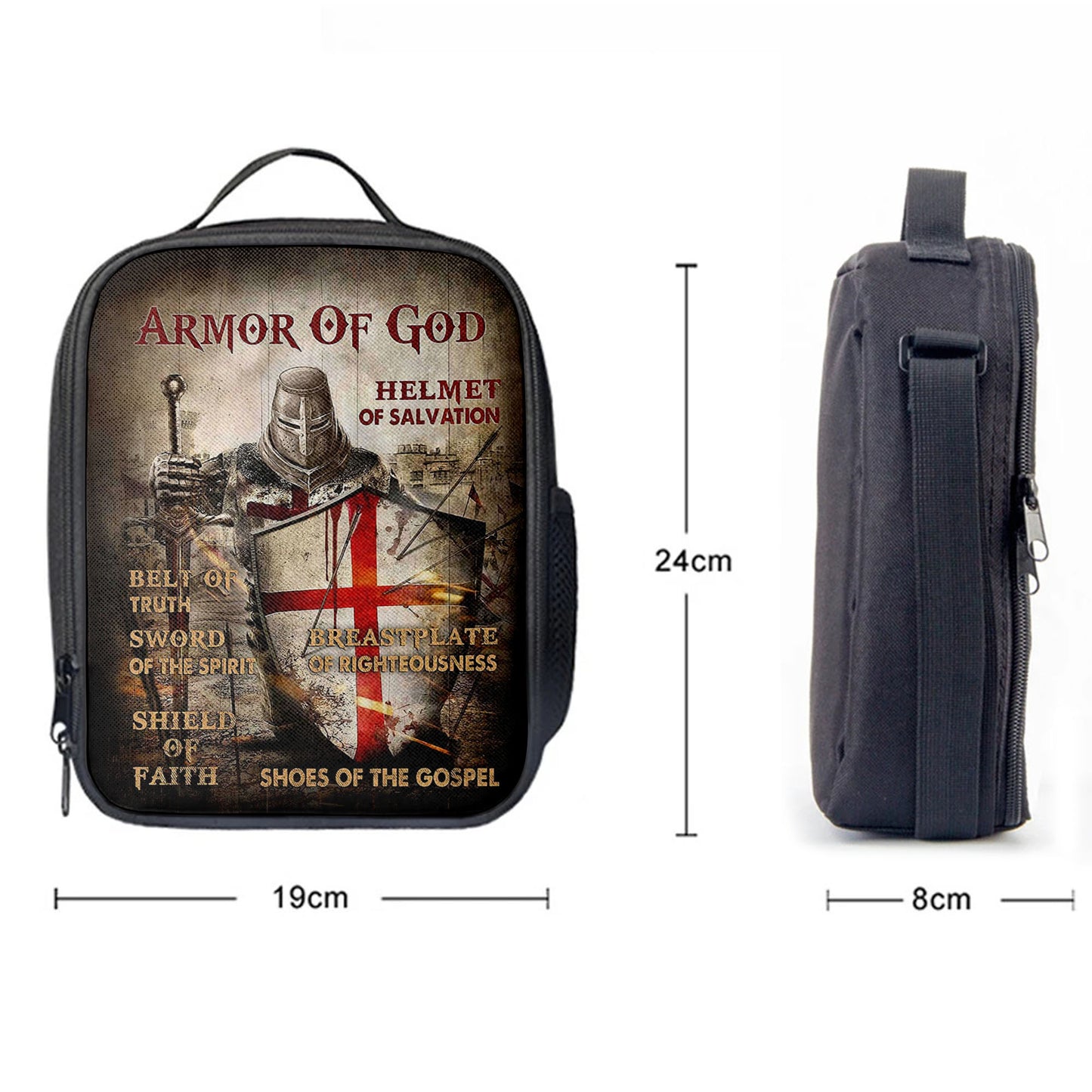Christian Lunch Bag, Armor Of God Warrior Lunchbag, Lunch Bag, Lunch Bags For Adults