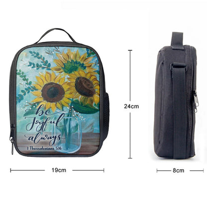 Christian Lunch Bag, Be Joyful Always 1 Thessalonians 516 Bible Verse Lunchbag, Lunch Bag, Lunch Bags For Adults