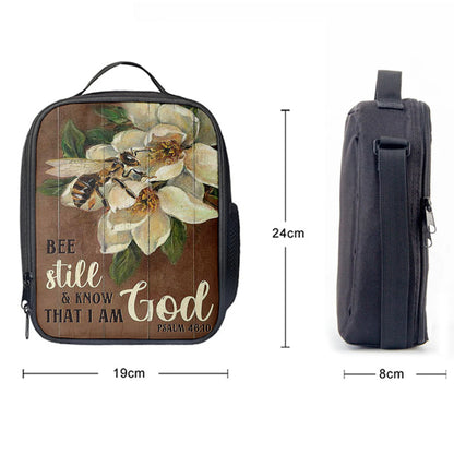 Christian Lunch Bag, Be Still And Know That I Am God Bee Lunch Bag, Lunch Bag, Lunch Bags For Adults